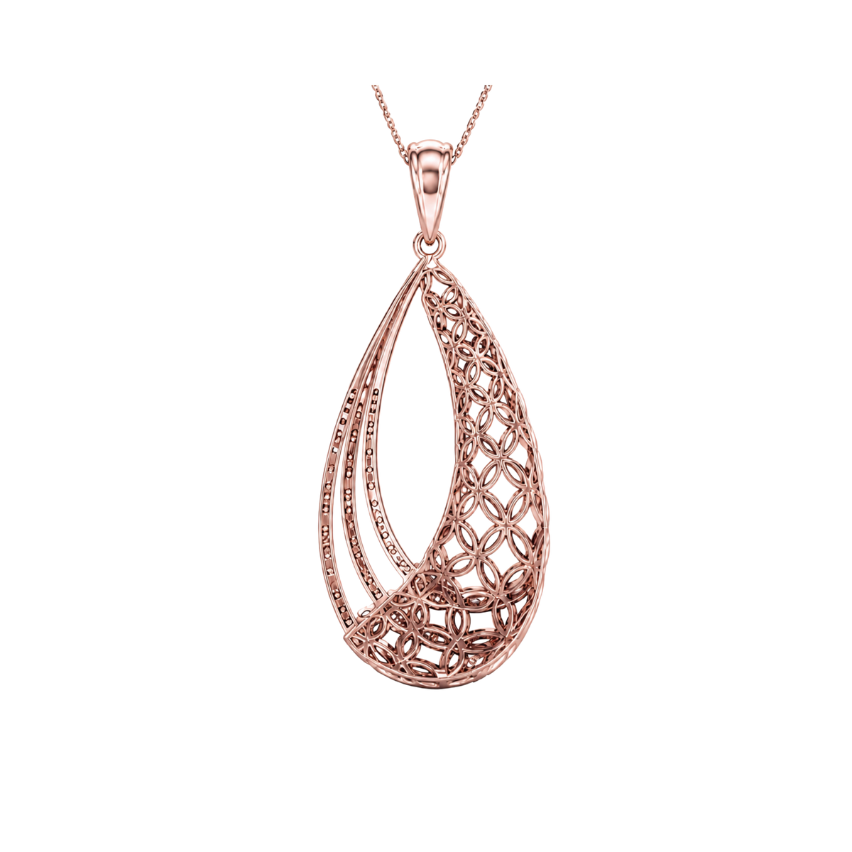 Rose Gold Openwork Pendant
