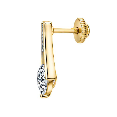 Gold Diamond Drop Earrings