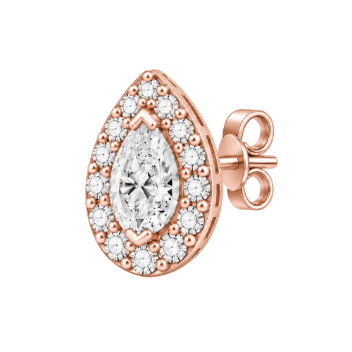 Rose Gold Pear-Shaped Diamond Pendant