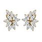 Elegant Floral Diamond Stud Earrings