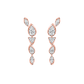 Rose Gold Marquise Diamond Drop Earrings
