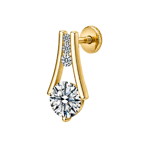 Gold Diamond Drop Earrings