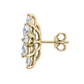 Elegant Floral Diamond Stud Earrings