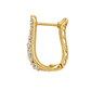 Elegant Gold Diamond Leaf Earrings