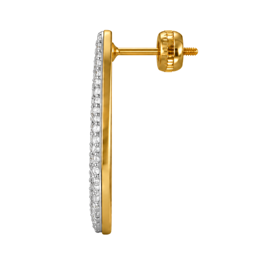 Elegant Gold Diamond Hoop Earrings