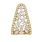 Elegant Gold Diamond Leaf Earrings