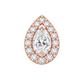 Rose Gold Pear-Shaped Diamond Pendant
