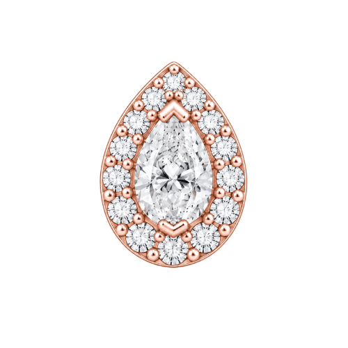 Rose Gold Pear-Shaped Diamond Pendant