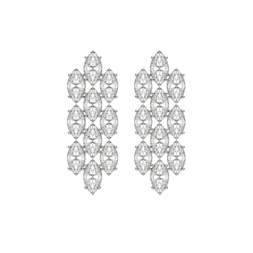 Elegant Marquise Diamond Drop Earrings