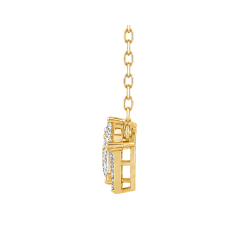 Three-Row Diamond Drop Pendant