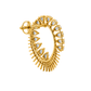 Gold Diamond Sunburst Hoop Earrings